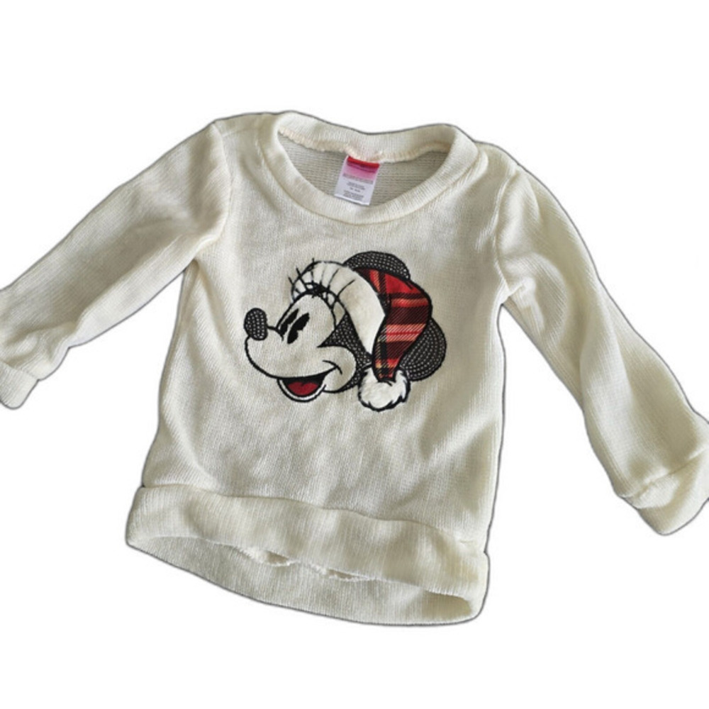 DISNEY Mickey Mouse Sweater Sweatshirt Fleece Pullover Toddler Size‎ 3T Holiday